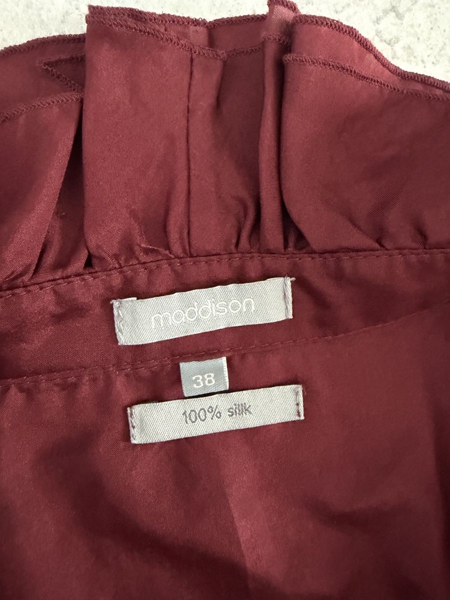 Maddison Camicette: Damenbluse Maddison 100% Seide Gr. 38 bordeauxrot – Usato da Sevelen venduto da gsandax 4