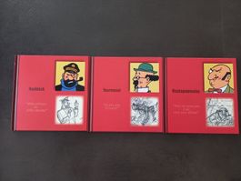 Personnages de Tintin : Haddock, Tournesol, Rastapopoulos