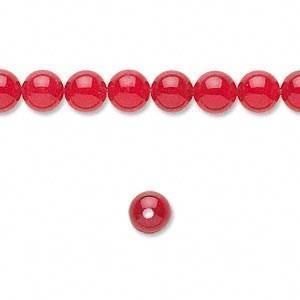 Perle (finte): Perlen Jade rot 6mm    1 Strang – Nuovo (secondo la descrizione) da Alpnachstad venduto da perlengaby