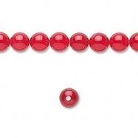 Perlen Jade rot 6mm    1 Strang