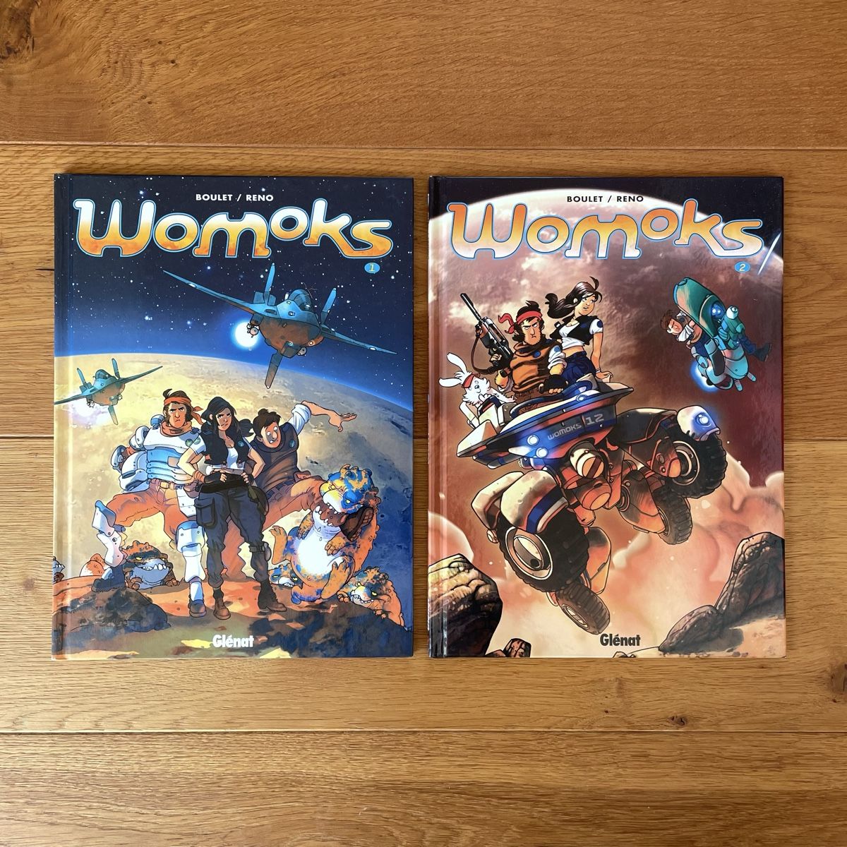 Fumetti: BD Womoks T.1 & T.2 de Boulet/Reno – Usato da Bischofszell venduto da Peter2507