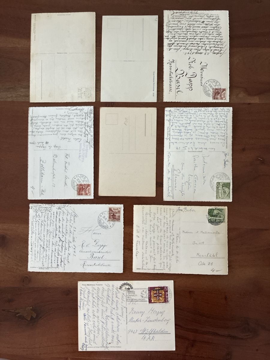 Cartoline postali: 18 Ansichtskarten Schweiz von Flims GR – Usato da Oftringen venduto da Cla.vD.74 3