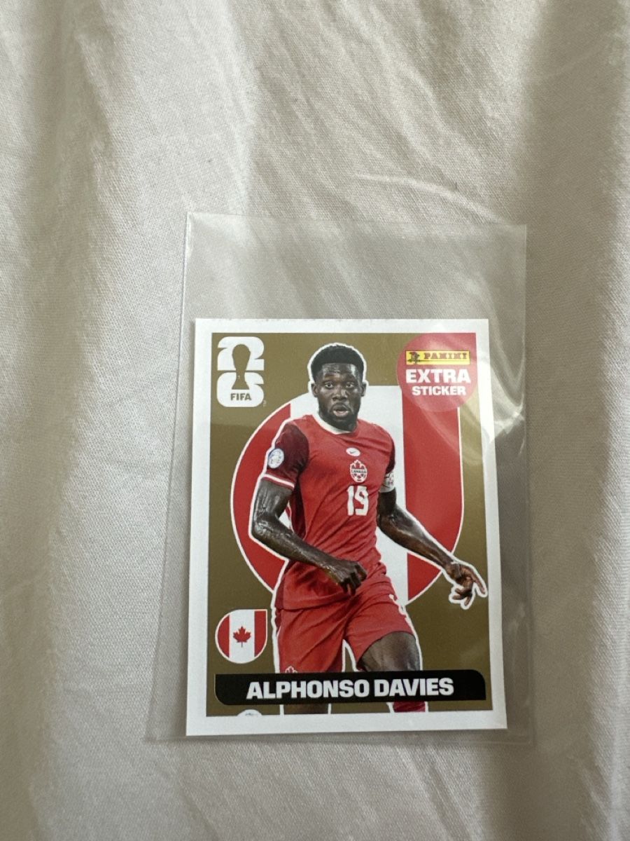 Panini Carte collezionabili: Extra Sticker Gold WM 26: Alphonso Davies – Nuovo e nell'imballaggio originale da Buchs ZH venduto da sah_gn89