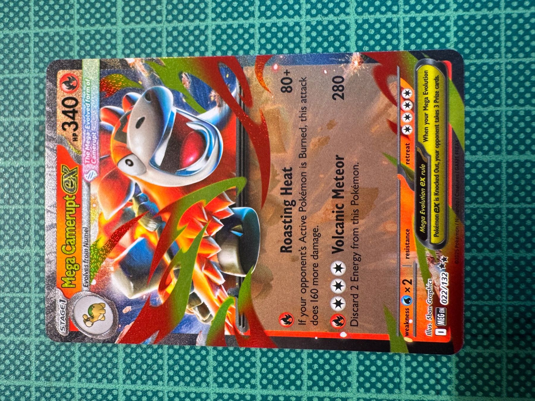 Pokémon Carte collezionabili: Mega Camerupt ex 022/132 - Mega Evolution EN - Pokémon – Usato da Zürich venduto da the_k2nf