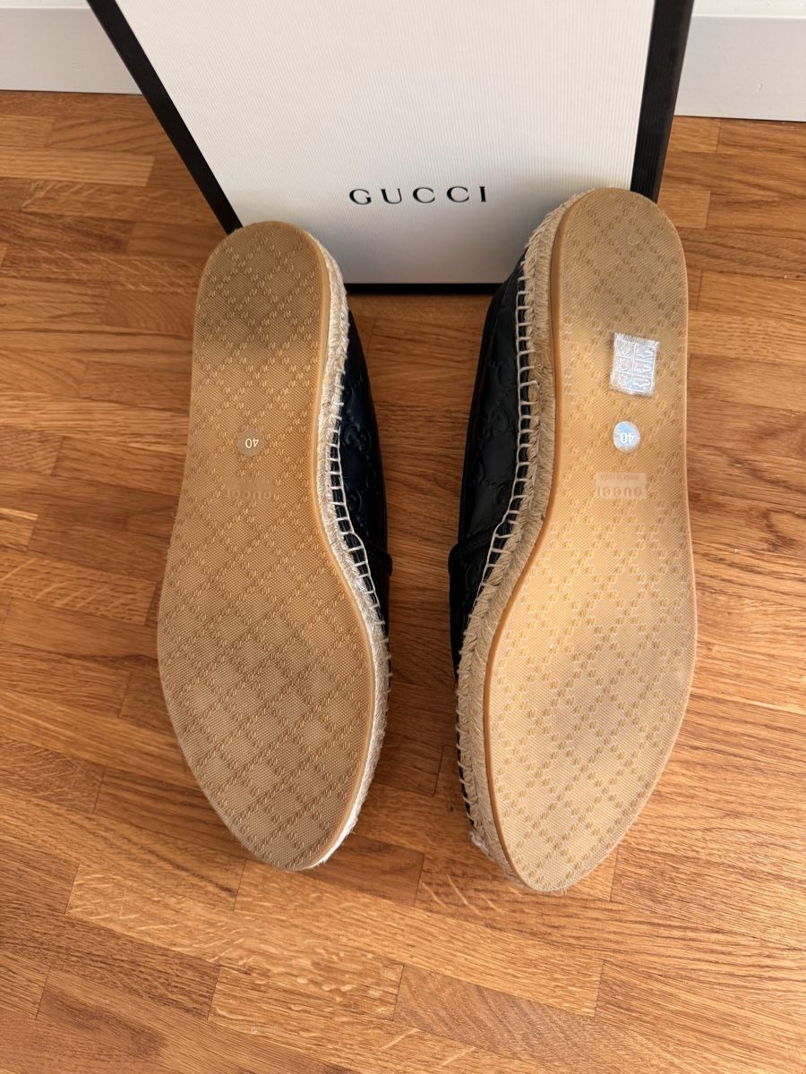 Gucci Damenschuhe: Gucci Espadrilles schwarz Leder Grösse 40 mit Box – Gebraucht aus Zürich von MaryPotter 2