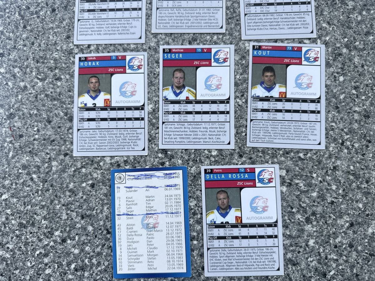 Sammelbilder & Trading cards: ZSC Lions vintage  – Gebraucht aus Morbio Inferiore von Ecod 3