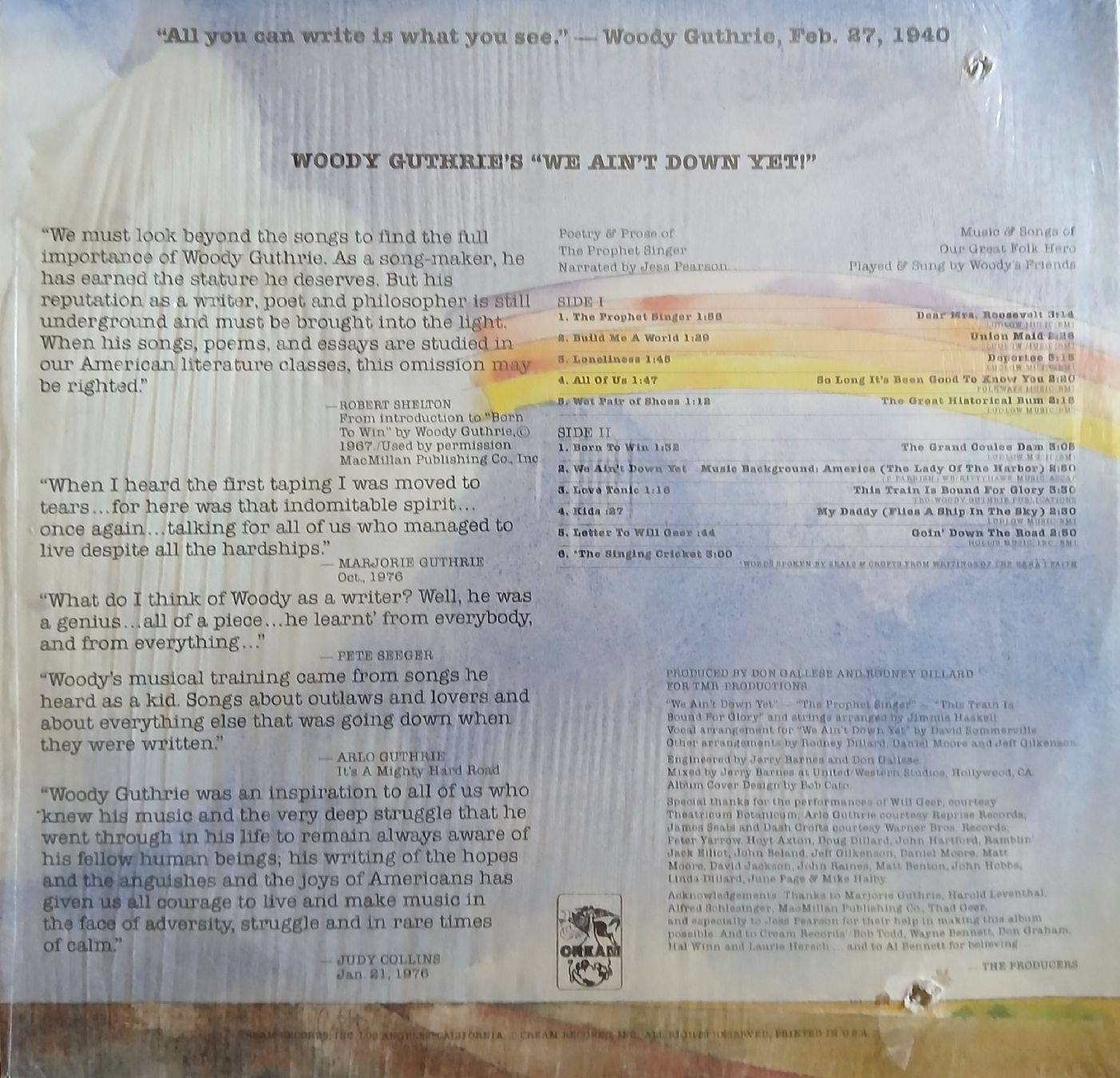 Dischi in vinile: LP - Woody Guthrie - we ain't t down yet  – Usato da Lausanne venduto da Soulbrother 1