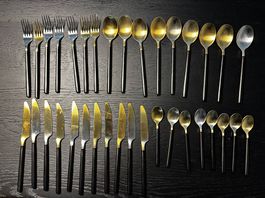 Besteck gold/schwarz