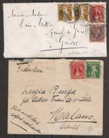 1917 : 2 Briefe mit Pro Juventute Ausgaben, KP 205.--