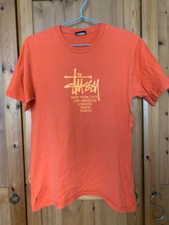 Stüssy T-Shirt Orange Grösse S guter Zustand