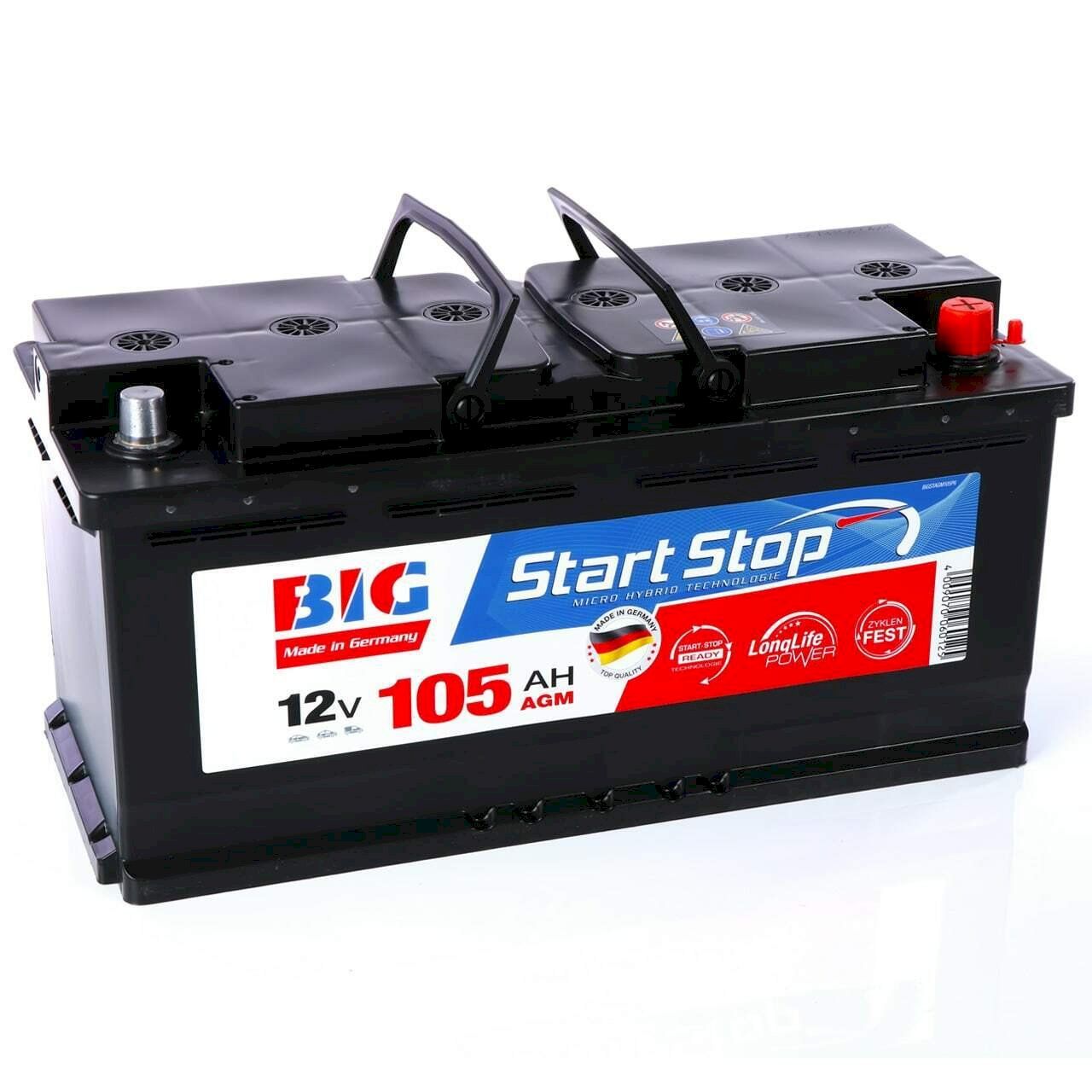 Batterie: BIG Start-Stop Batterie AGM 12V 105Ah – Nuovo e nell'imballaggio originale da Bottighofen venduto da zaap 2