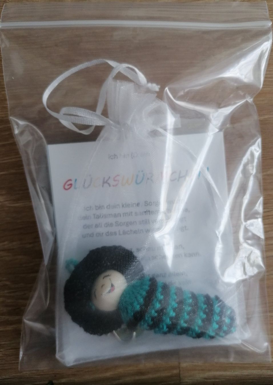 Tutte le decorazioni: Handgemacht Glückswürmchen 3 Stück Türkis – Nuovo e nell'imballaggio originale da Rümlang venduto da TRICE67 5
