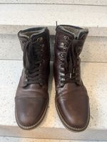 Stiefeletten Leder braun 43 gefüttert