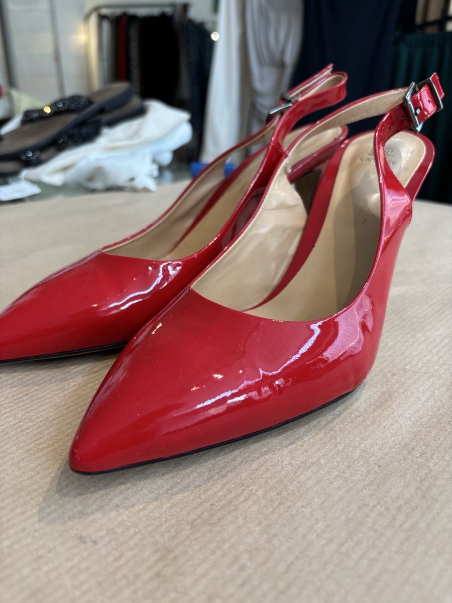 Navyboot Damenschuhe: Rote Lack-Pumps von Navyboot, Grösse 40, Absatz-Höhe 9cm – Neu (gemäss Beschreibung) aus Burgdorf von VouSchoen 1