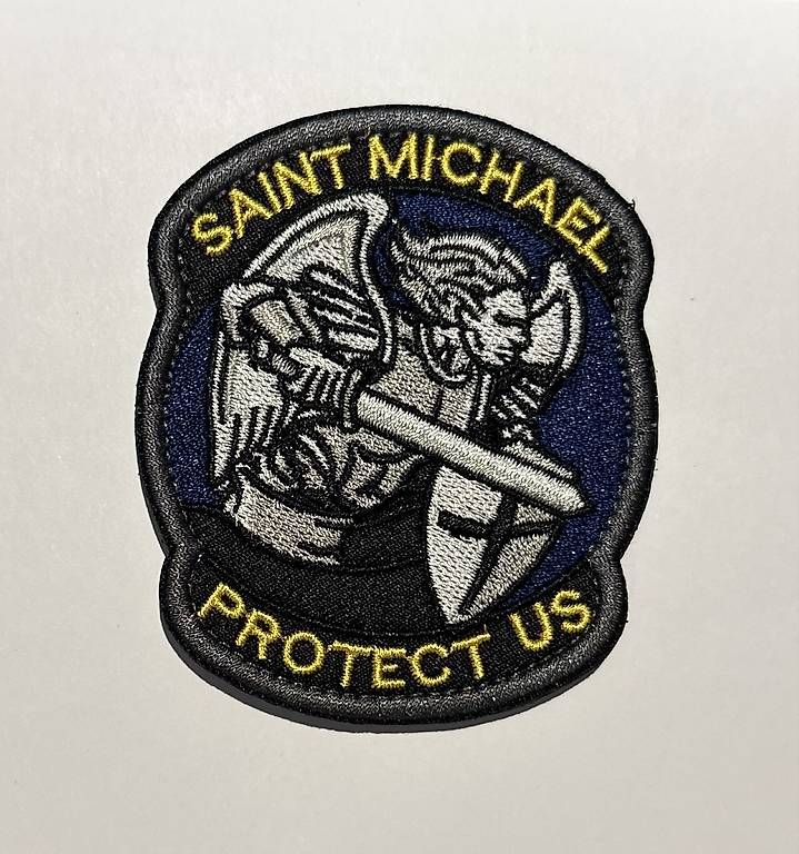 Plaketten & Abzeichen: St. (Saint) Michael Patch, Abzeichen, Schutzpatron, Polizei – Neu und originalverpackt aus Schellenberg von Brigitte000