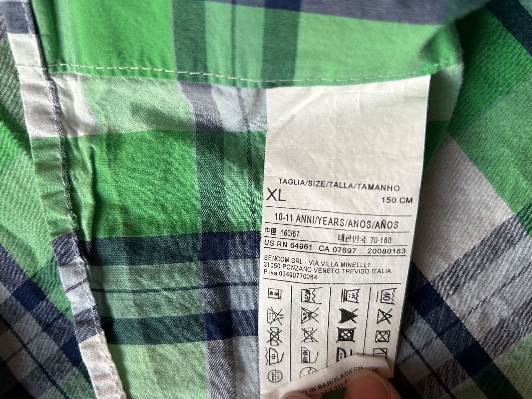 Benetton Camicie, T-shirt & Polo: Hemd BENETTON mi-saison gr. 150 - 10 - 11 ans – Nuovo (secondo la descrizione) da Arbedo venduto da nadia1973 2
