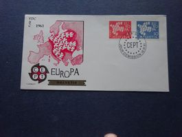 1961 379-380 FDC mit seltener Illustriert - Adresslos