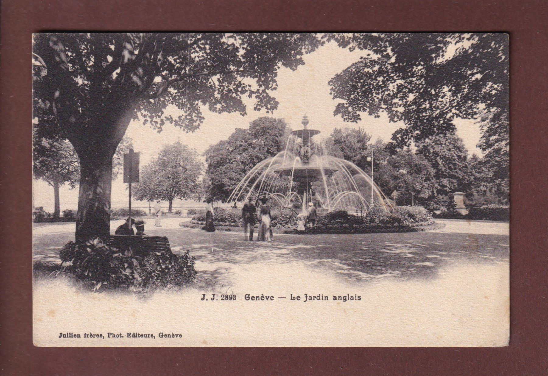 Cartes postales: GENEVE - Jardin anglais - 1907 – D'occasion à Pully par nicecards