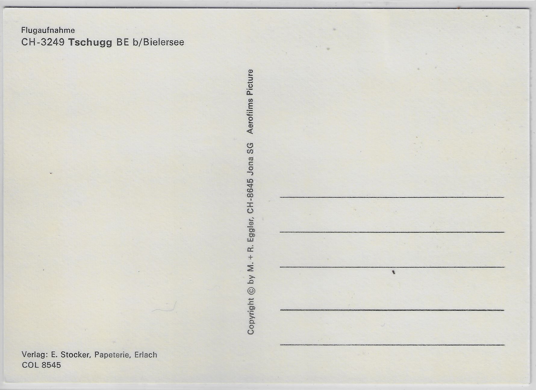 Cartoline postali: Flugaufnahme Tschugg b/Bielersee – Antico da Ettingen venduto da Kartenplanet 1