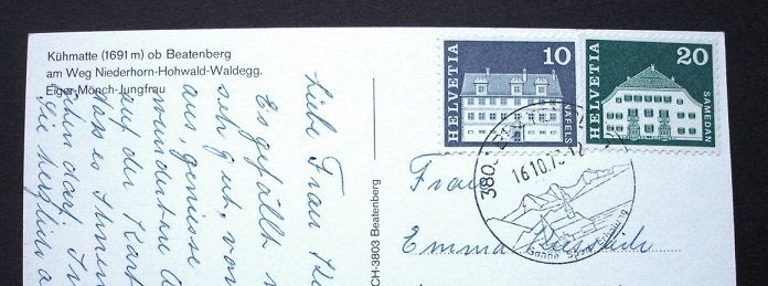 Cartes postales: BEATENBERG Kühmatte, Kühe – D'occasion à Jona par philajona 1