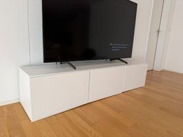 TV-Bank mit Türen, weiss/Lappviken weiss