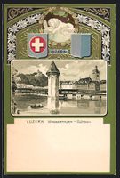 Litho Luzern, Wasserthurm Gütsch im Pas