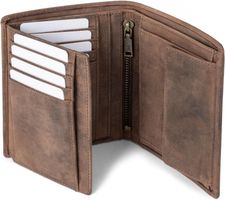 Berliner Bags Thomas Leder Geldbörse RFID Münzfach Braun
