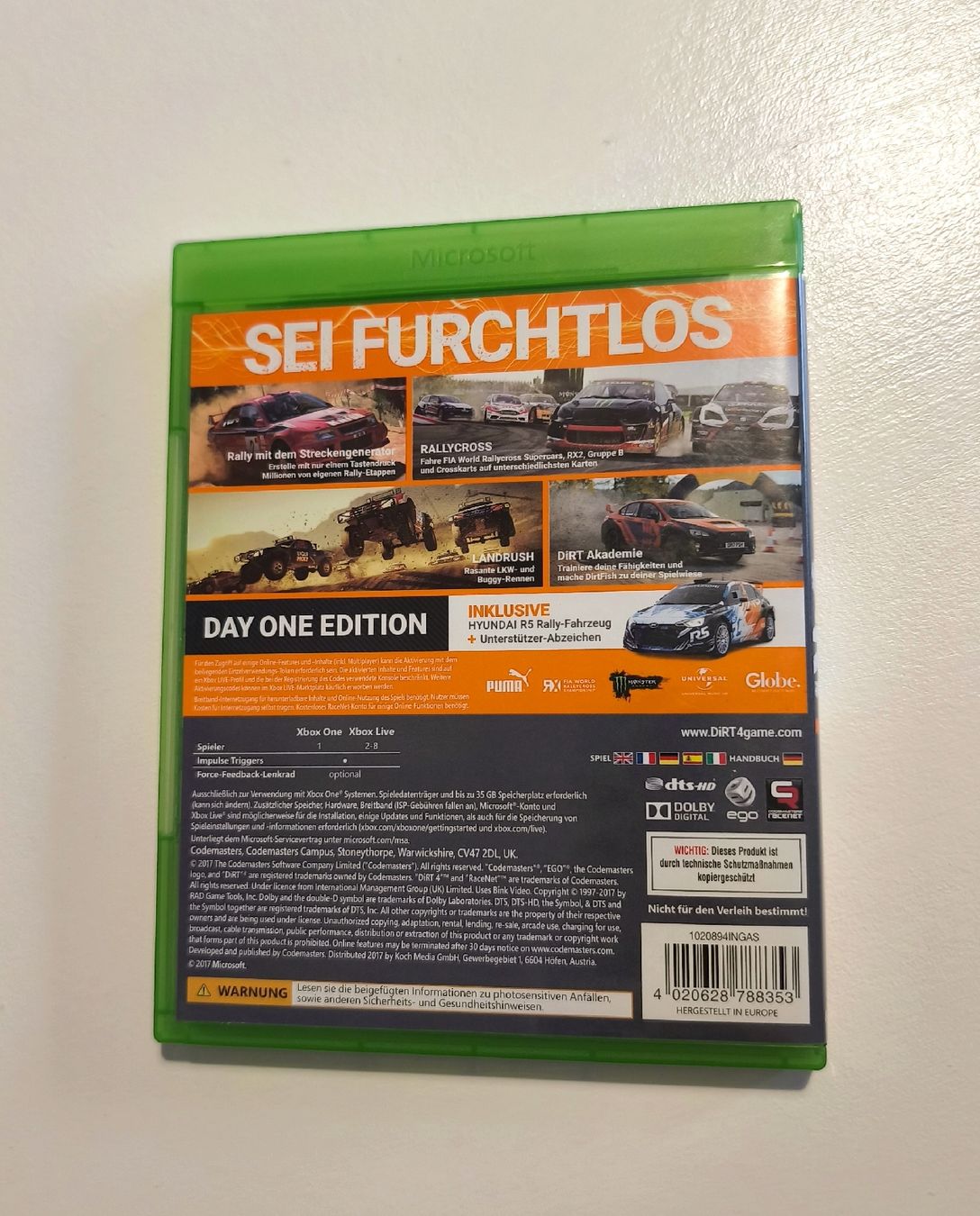 Microsoft Giochi: DiRT 4 Xbox One - Gioco di Rally – Usato da Sevelen venduto da dun_vs7w 1