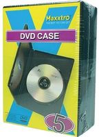 Maxxtro MX-DVD-5 DVD Case CD/DVD Ersatz Hüllen schwarz 5Stk.