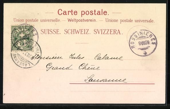 Cartes postales: Litho Château d'Oex, Vue générale, L' – D'occasion à Berlin par bartko-reher 1