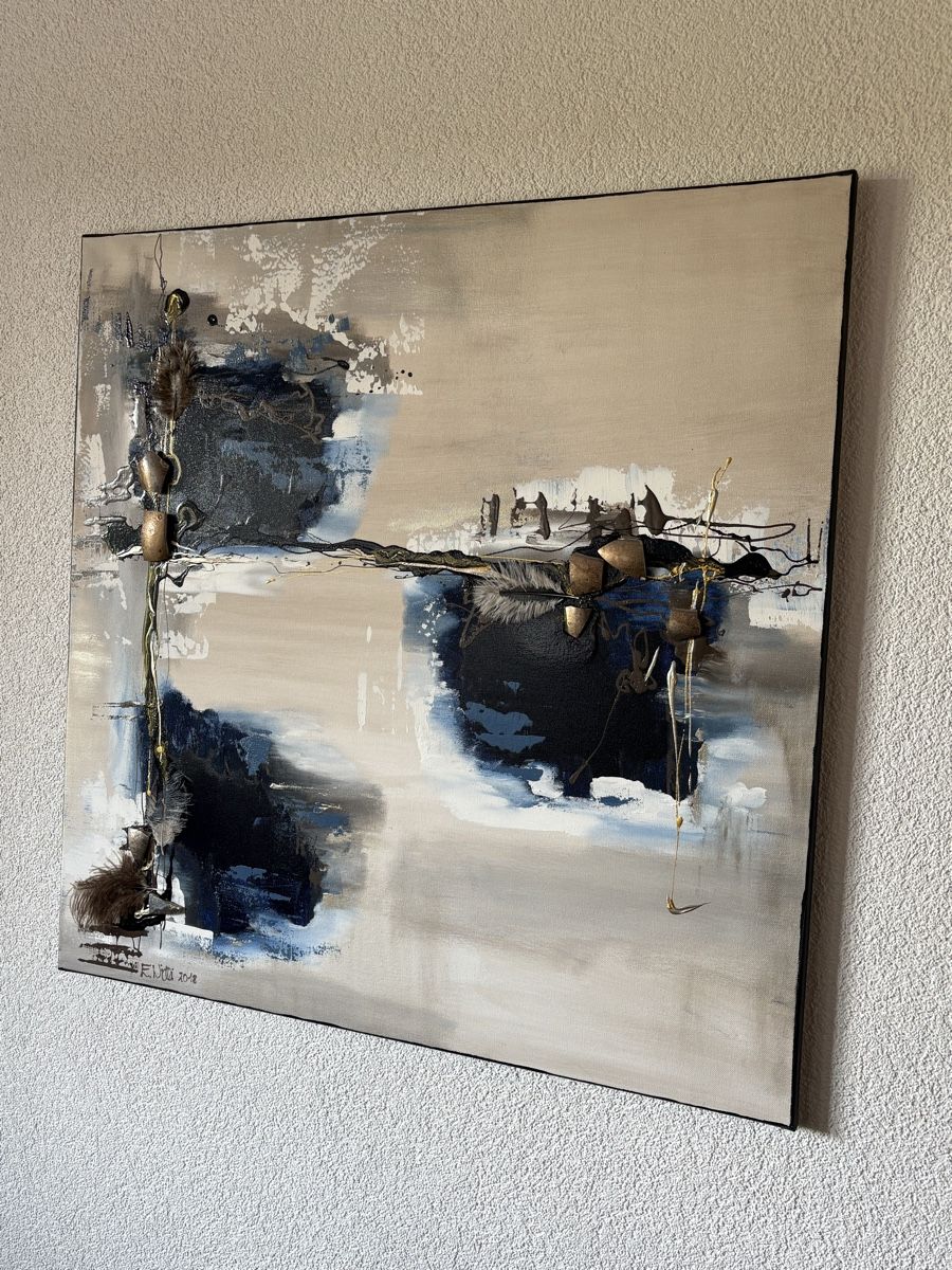 Foto & Immagini: Abstraktes Bild Acryl auf Leinwand 80x80cm – Usato da Lenggenwil venduto da Coco1 1