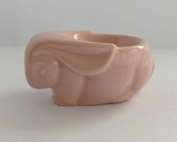 Vintage Eierbecher rosa Hase