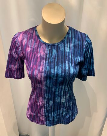 T-Shirt NEU/ Boom Baba, KA, blau-violett, Gr. S/M, hippie