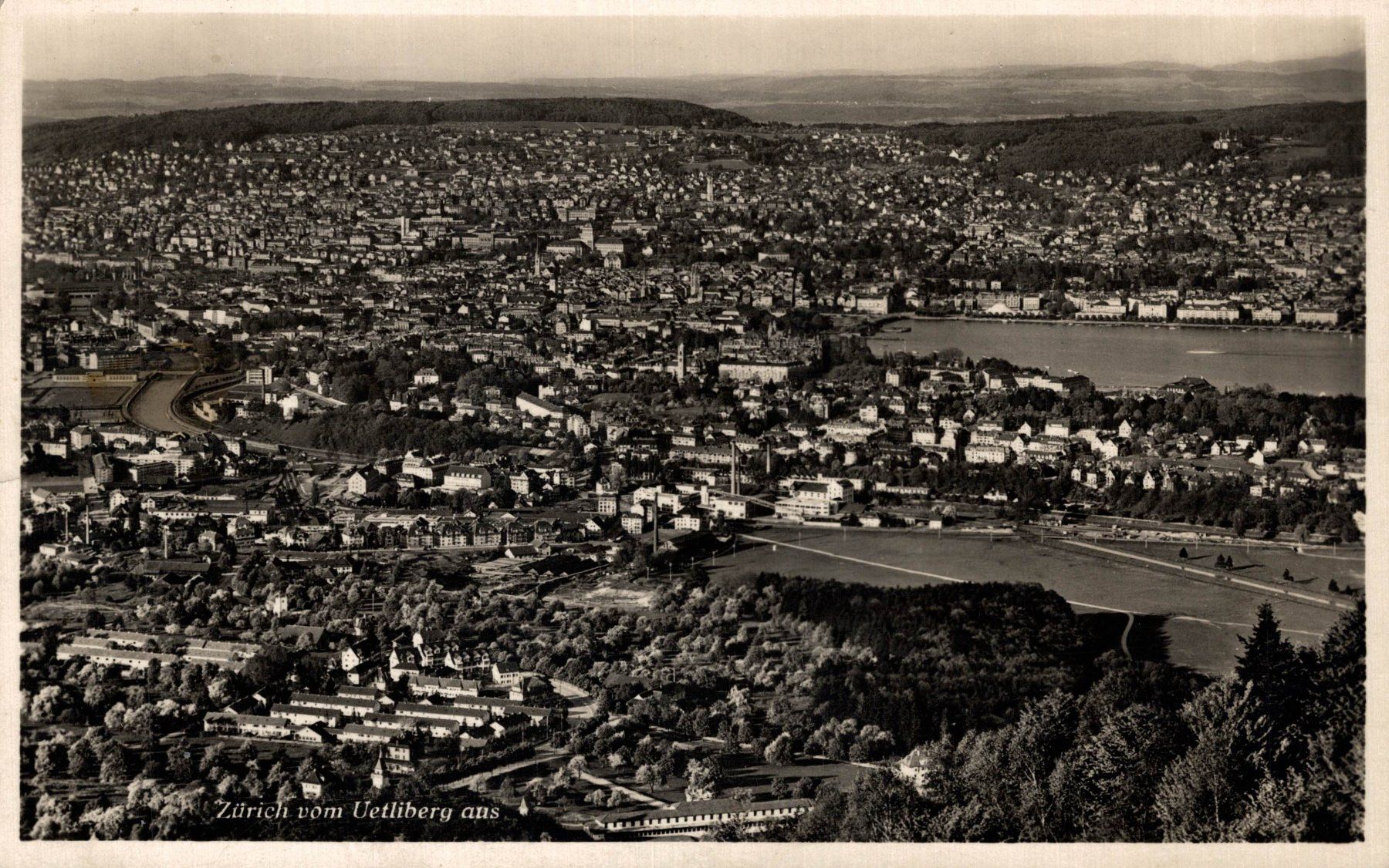 Cartoline postali: Zürich vom Uetliberg aus – Usato da Bronschhofen venduto da Astore