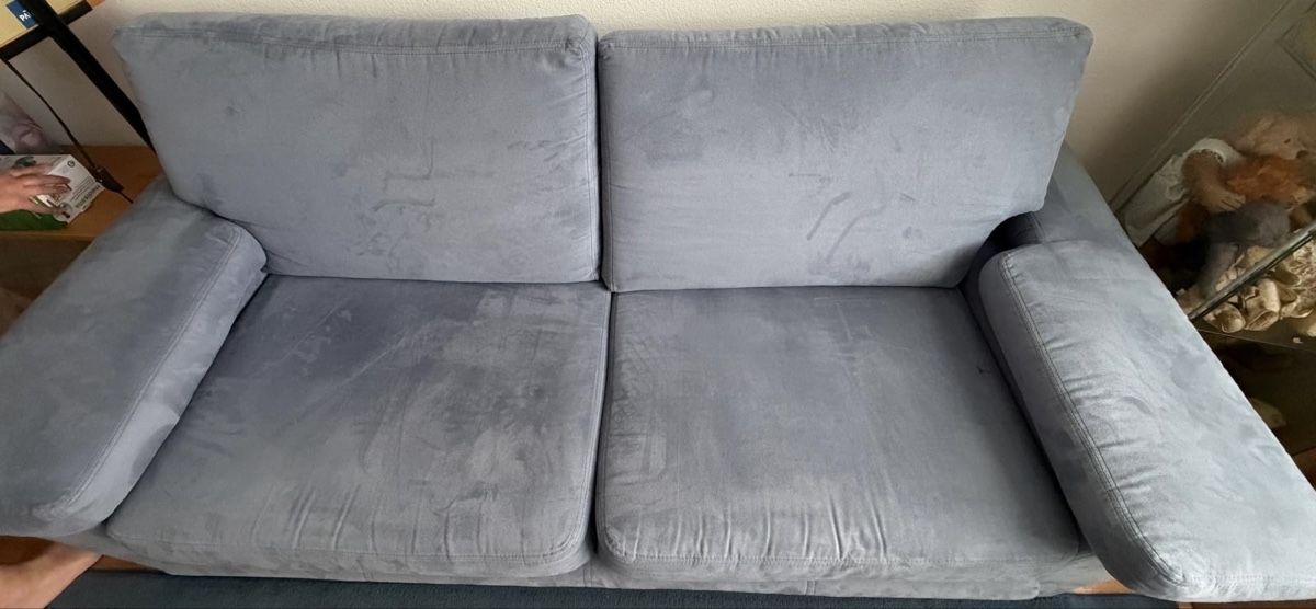 Divani: Schlafsofa blau 2-Sitzer mit Bettfunktion – Usato da Horgen venduto da CS75 1