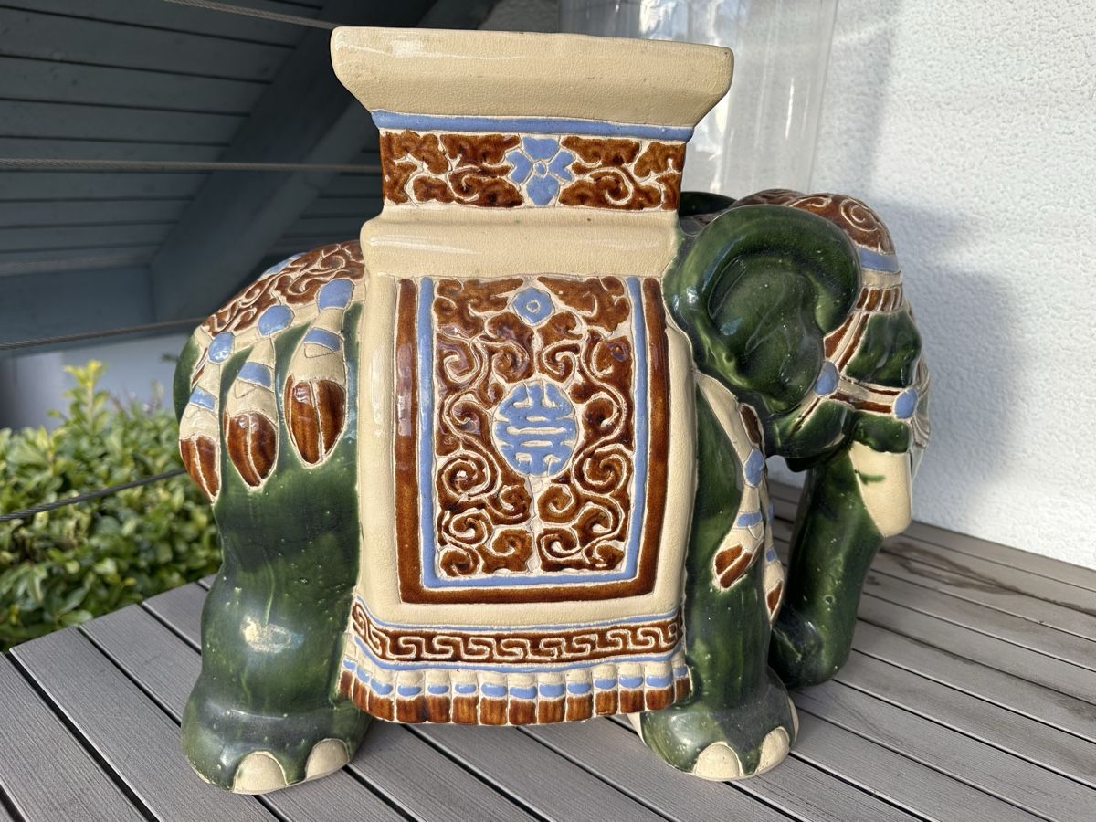 Sculture & Statue: Indischer Elefant aus Keramik 45cm – Usato da Lupsingen venduto da New-Haven 1