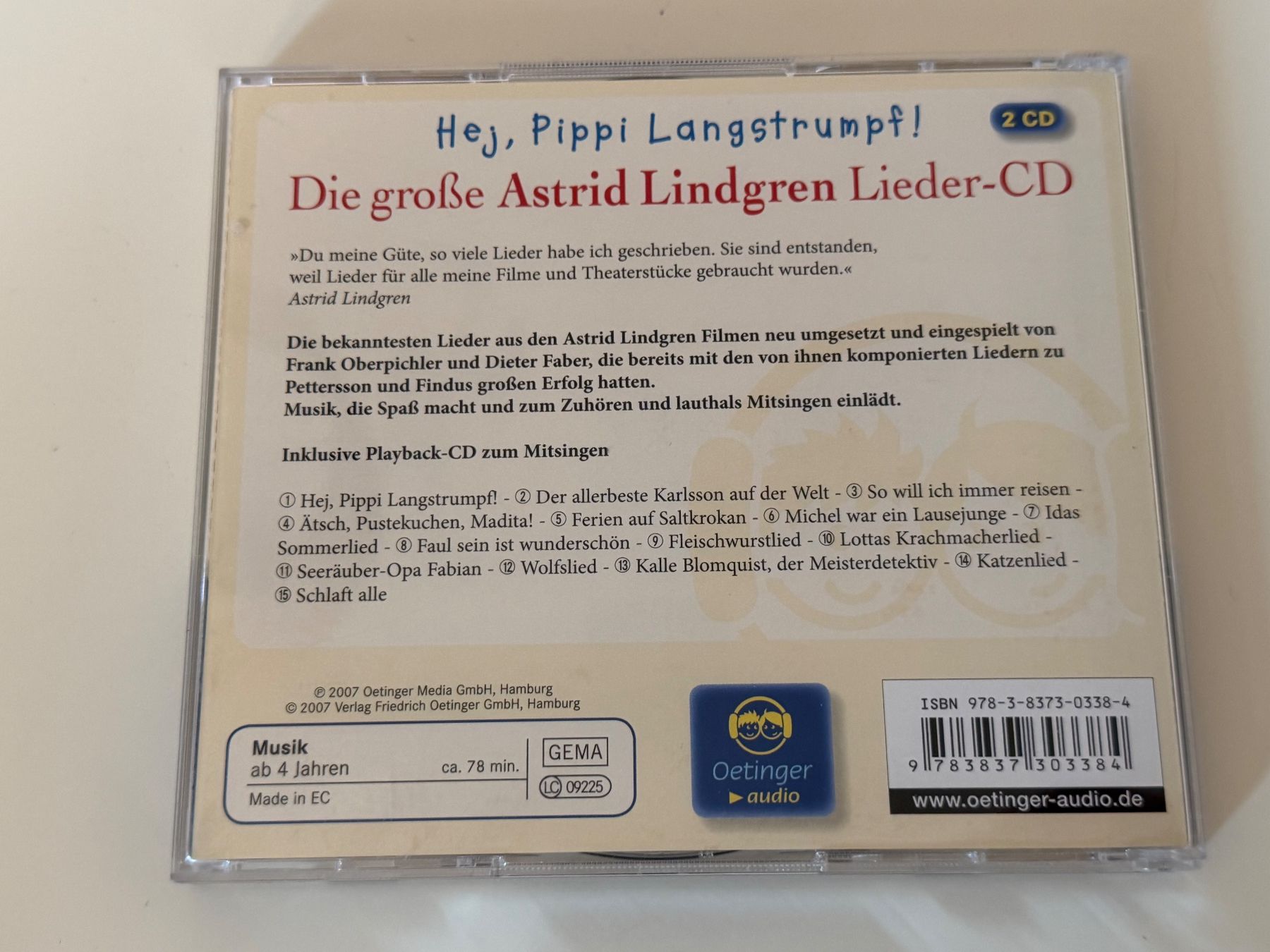 CD: Die grosse Astrid Lindgren Lieder 2CD's Hej Pipi Langstrumpf – Usato da Altstätten SG venduto da sheamus 1