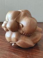 Holzfigur geschnitzt Mönch Gebet Meditation Yoga
