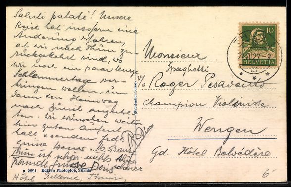 Cartoline postali: AK Thun, Blick auf das Schloss – Usato da Berlin venduto da bartko-reher 1