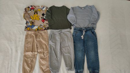 Kinder Kleidung Set 6 Teile Gr. 98/104 Mickey Mouse Hosen