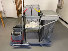 Profi-Reinigungswagen NEU + 10 Wischmopps | Komplettset