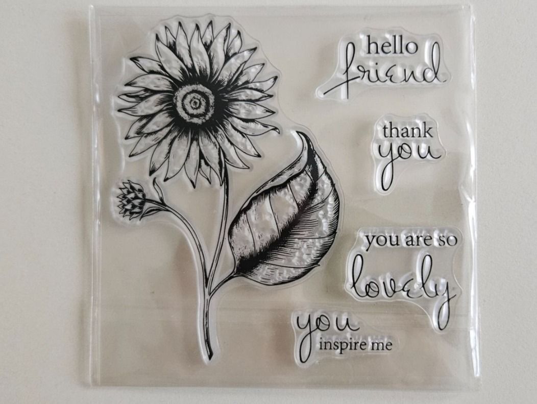 Timbri: Silikonstempel Nr.568, Blume und Texte – Nuovo e nell'imballaggio originale da Gretzenbach venduto da Fliegepilz56