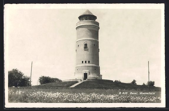 Cartes postales: AK Basel, Blick zum Wasserturm – D'occasion à Berlin par bartko-reher