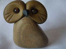 Eule Figur Naturstein Handgemacht und jedes einzigartig