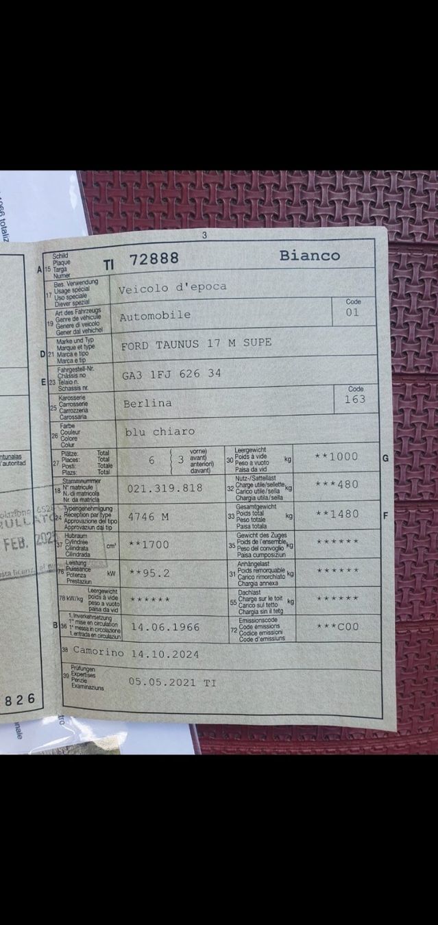Ford Automobili: ford taunus  – Usato da Bodio TI venduto da bru_85ns 8