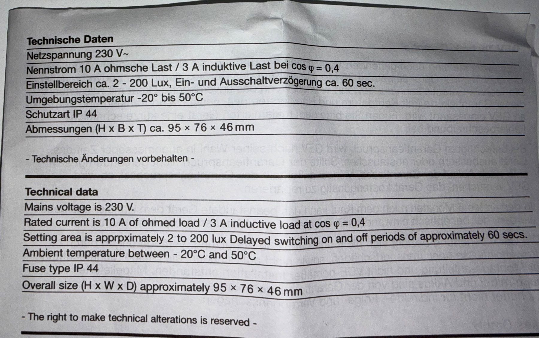 Interruttori: Dämmerungsschalter aussen 220V  IP44 – Nuovo e nell'imballaggio originale da Safenwil venduto da gemeinsamX 5