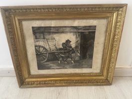 Lithographie Théodore GÉRICAULT – "Le Cheval du plâtrier"