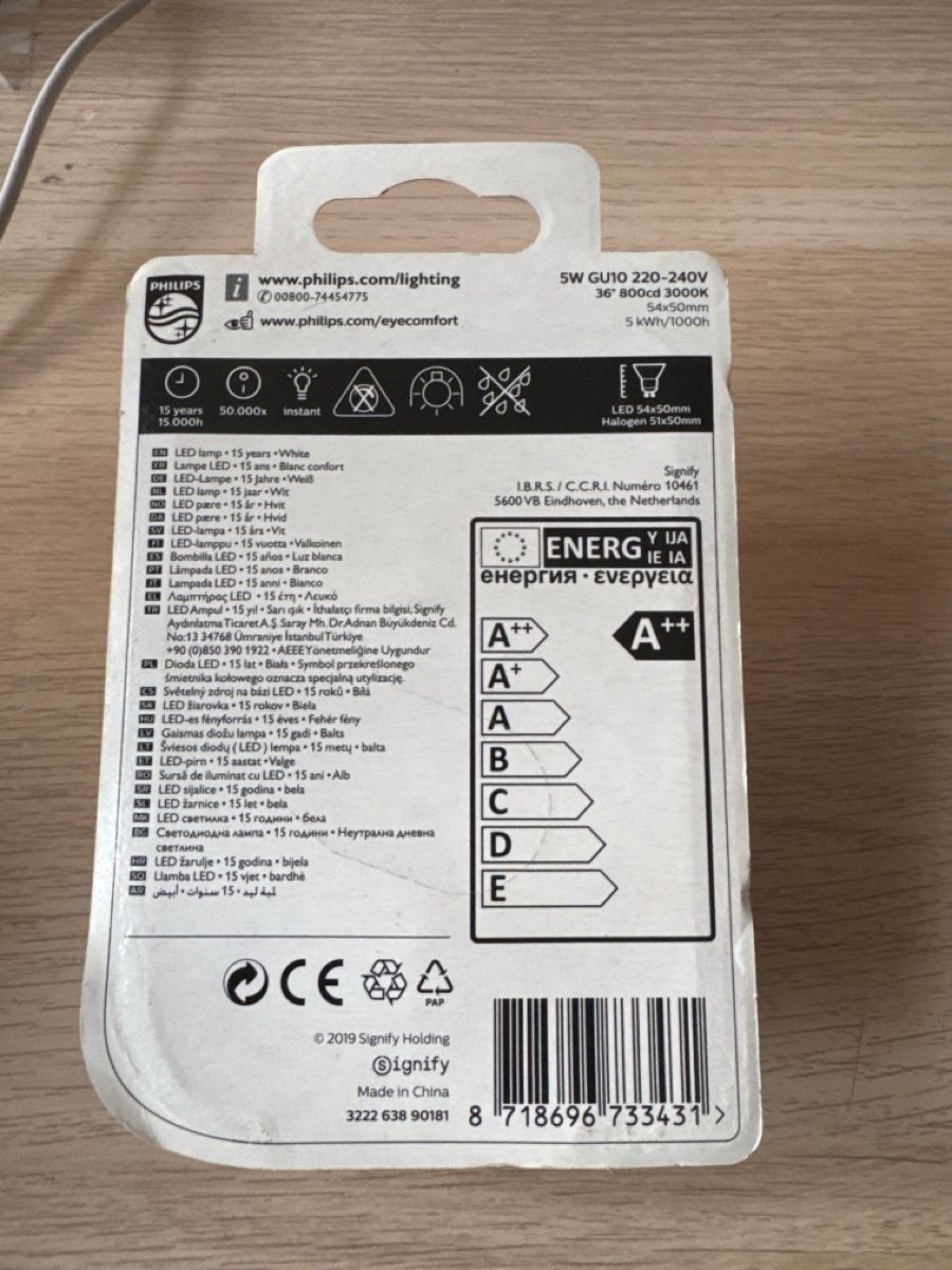 Philips Lampade: Philips LED GU10 White 5W 460 Lumen – Nuovo e nell'imballaggio originale da Wangen SZ venduto da ang_vcw8 1