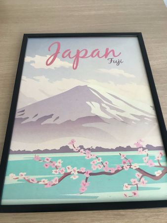 Abstraktes Mount Fuji Bild (inkl. Bilderrahmen)