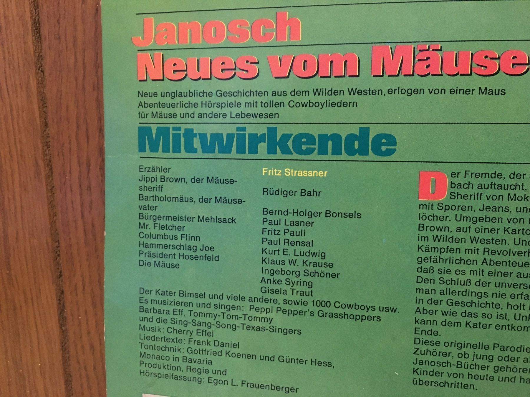 Dischi in vinile: LP - Neues vom Mäusesheriff - Janosch – Usato da Andwil SG venduto da Rainboli 2